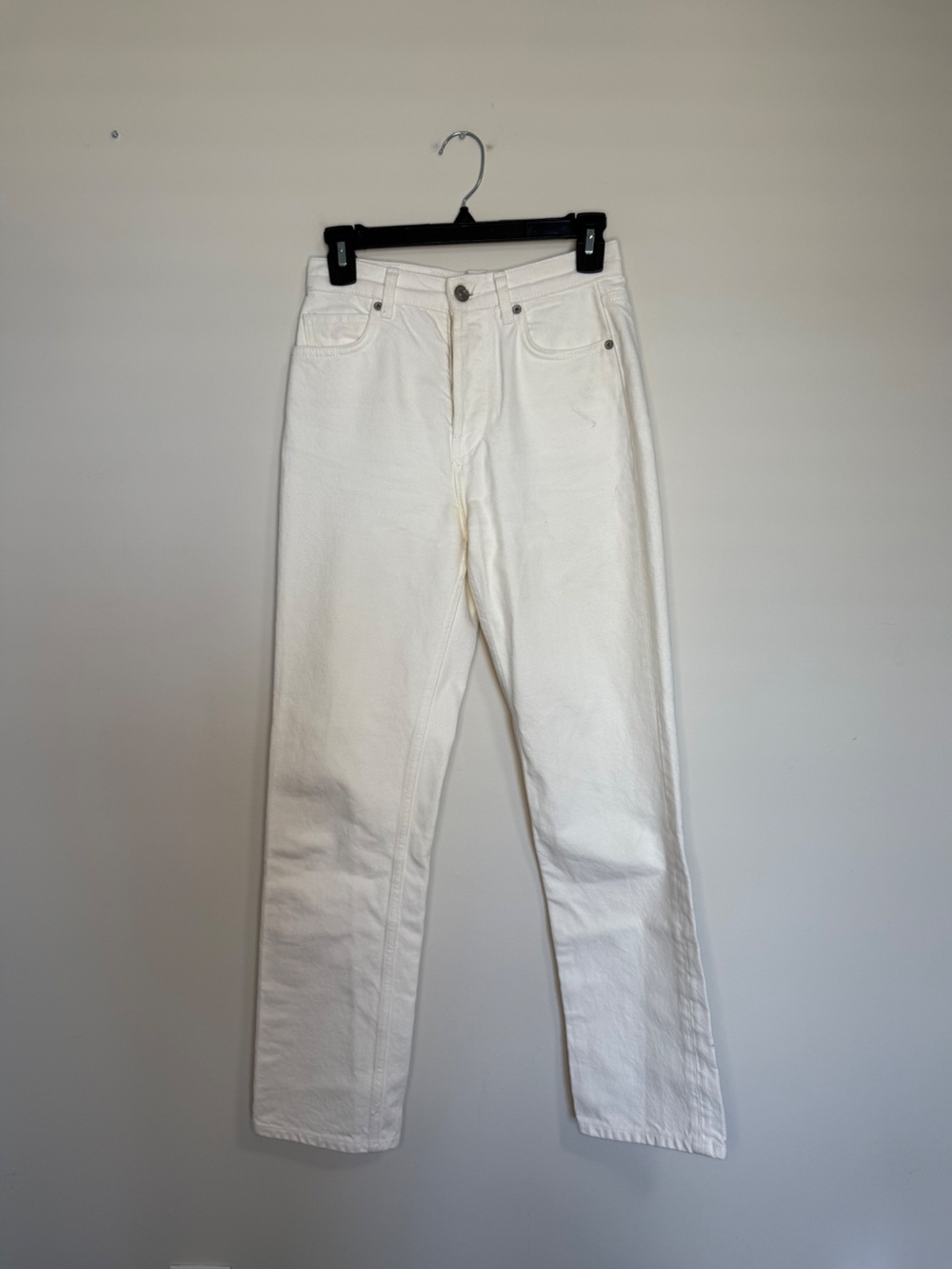 Reformation Cynthia High Rise Straight Jeans White Size 25 Womens